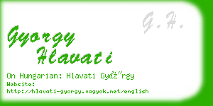 gyorgy hlavati business card